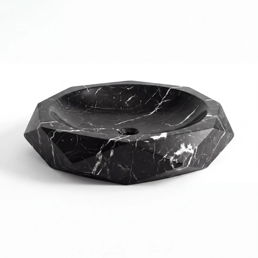 RMD-040 Oval Nero Marquina Vessel Sink Basin