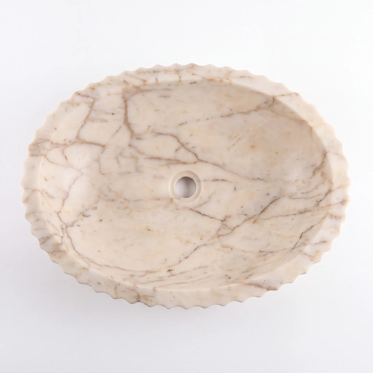 RMD-041 Round Calacatta Gold Vessel Sink Basin