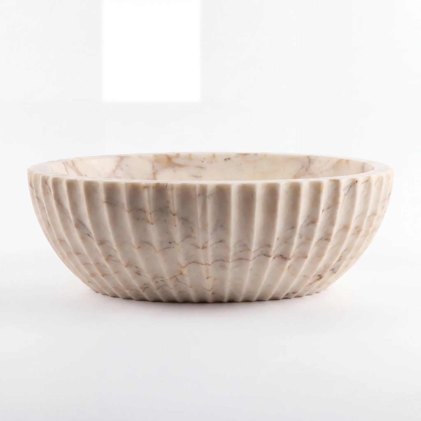 RMD-041 Round Calacatta Gold Vessel Sink Basin