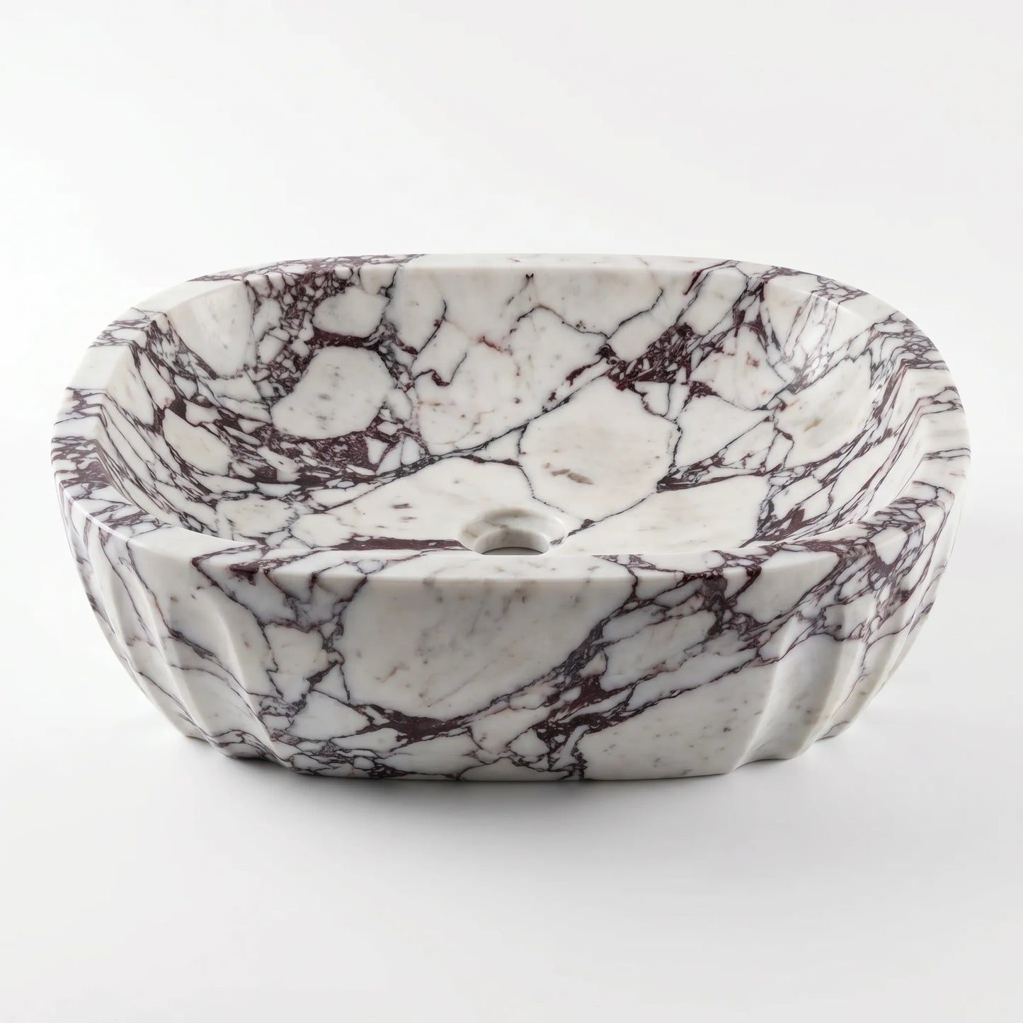 RMD-045  Round calacatta viola  Vessel Sink Basin