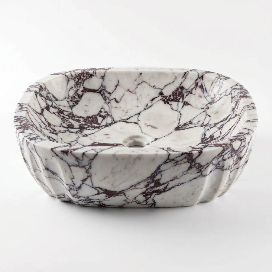 RMD-045  Round calacatta viola  Vessel Sink Basin