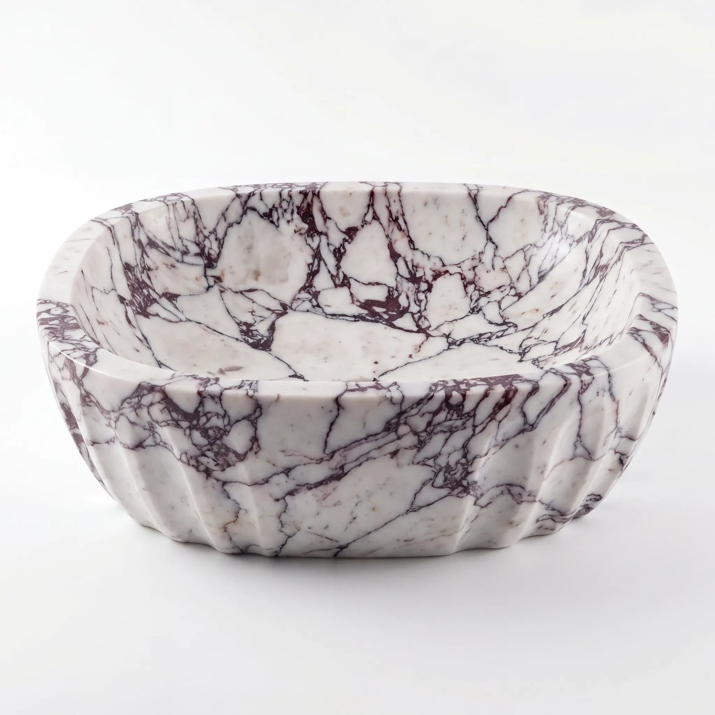 RMD-045  Round calacatta viola  Vessel Sink Basin