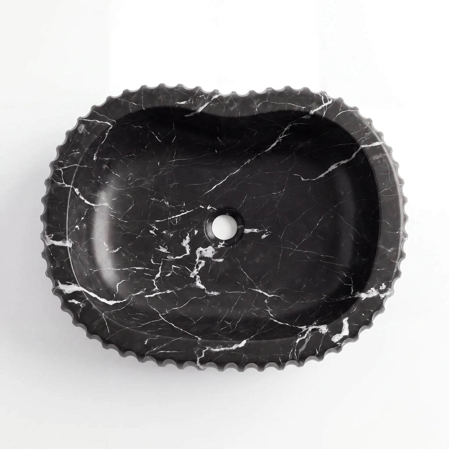 RMD-047 Round Nero Marquina Vessel Sink Basin