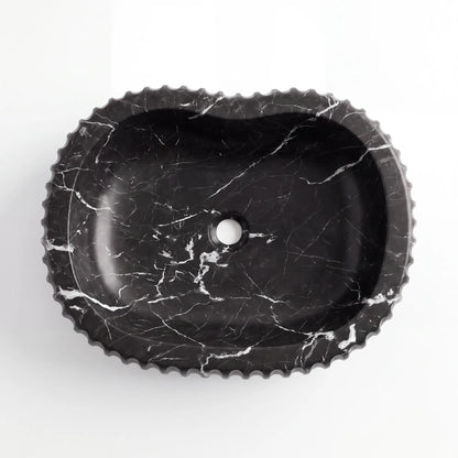 RMD-047 Round Nero Marquina Vessel Sink Basin