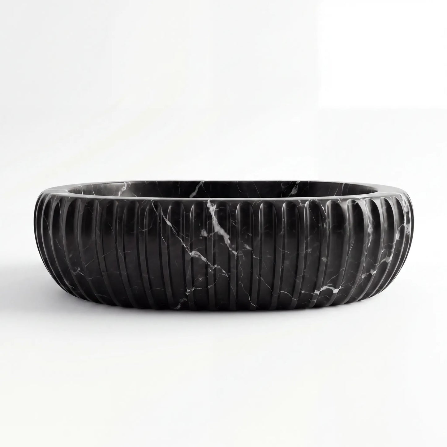 RMD-047 Round Nero Marquina Vessel Sink Basin