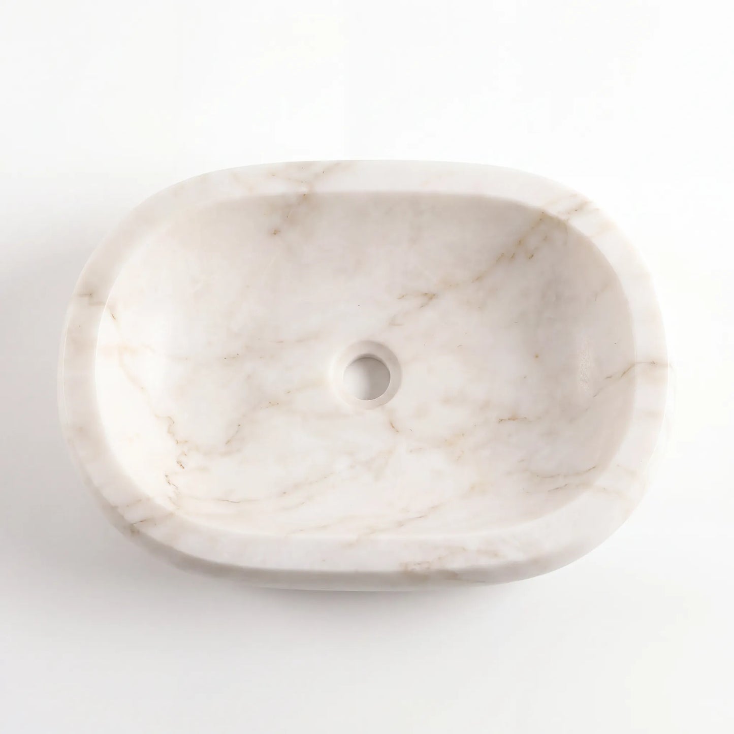 RMD-048 Rectangle Cream and Bej Marble Vessel Sink Basin