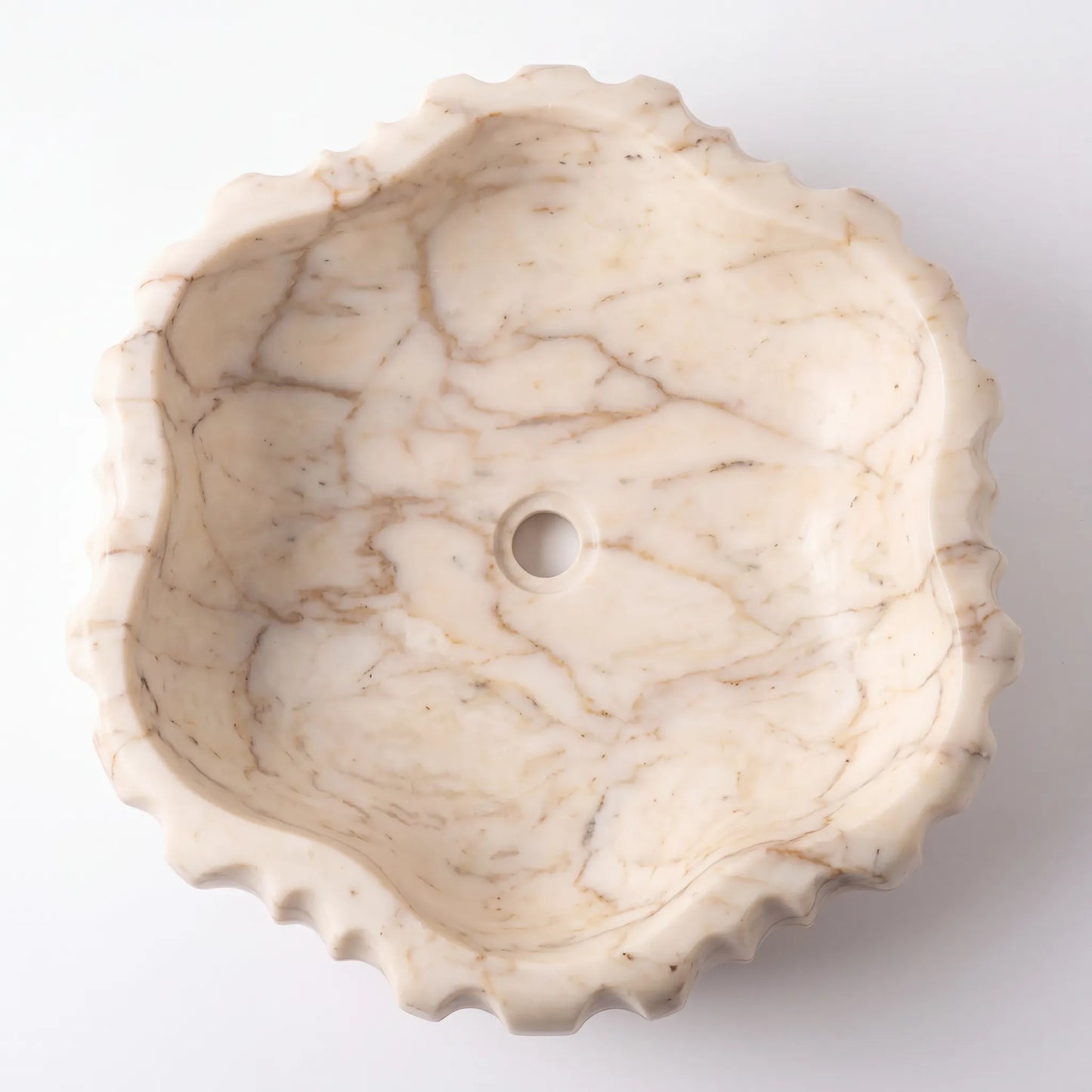 RMD-051 Round Calacatta Gold Vessel Sink Basin