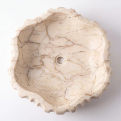 RMD-051 Round Calacatta Gold Vessel Sink Basin