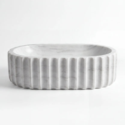 RMD-053  Rectangle Carrara White Vessel Sink Basin