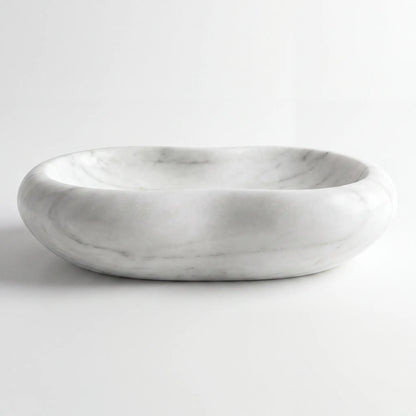 RMD-056  Round  Carrara White Vessel Sink Basin