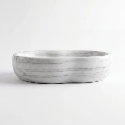 RMD-059 Round Carrara White Vessel Sink Basin