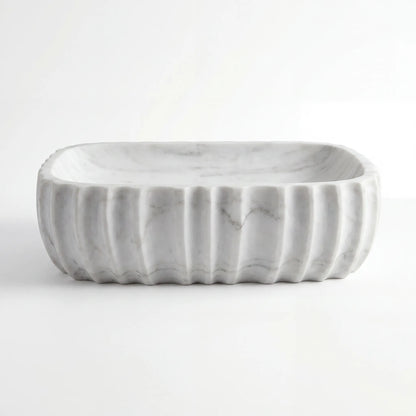 RMD-060 Round Carrara White Vessel Sink Basin