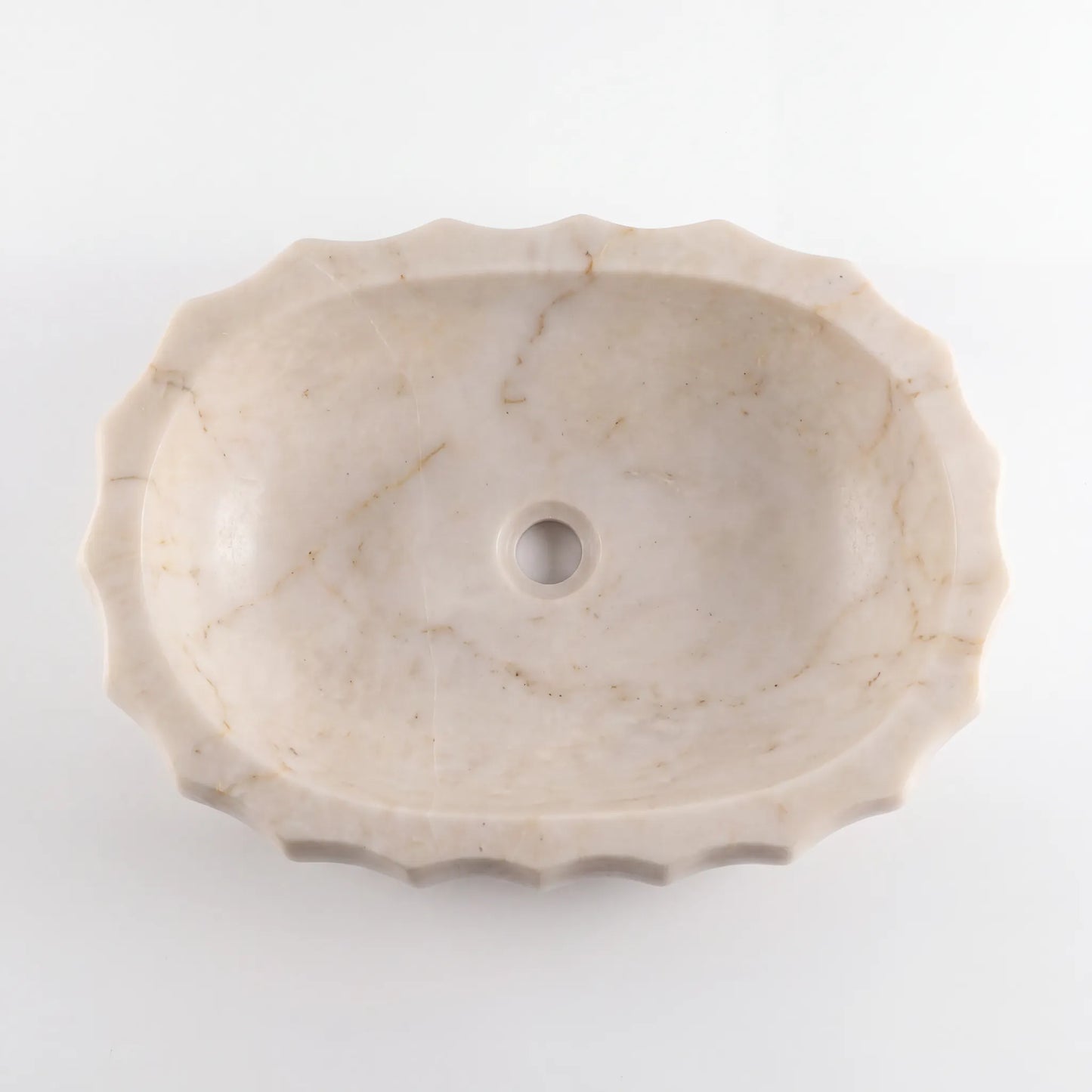 RMD-066 Round Calacatta Gold Vessel Sink Basin
