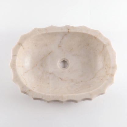 RMD-066 Round Calacatta Gold Vessel Sink Basin