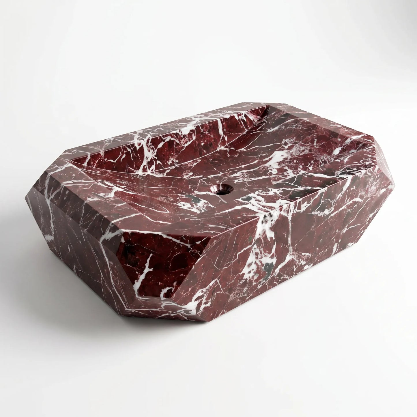 RMD-067 Round Rosso Levanto Vessel Sink Basin