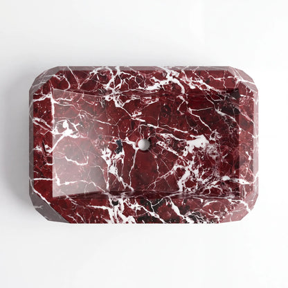 RMD-067 Round Rosso Levanto Vessel Sink Basin
