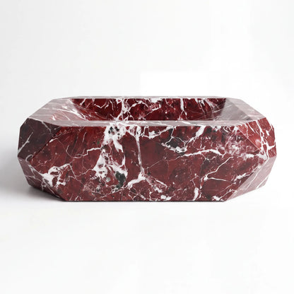 RMD-067 Round Rosso Levanto Vessel Sink Basin