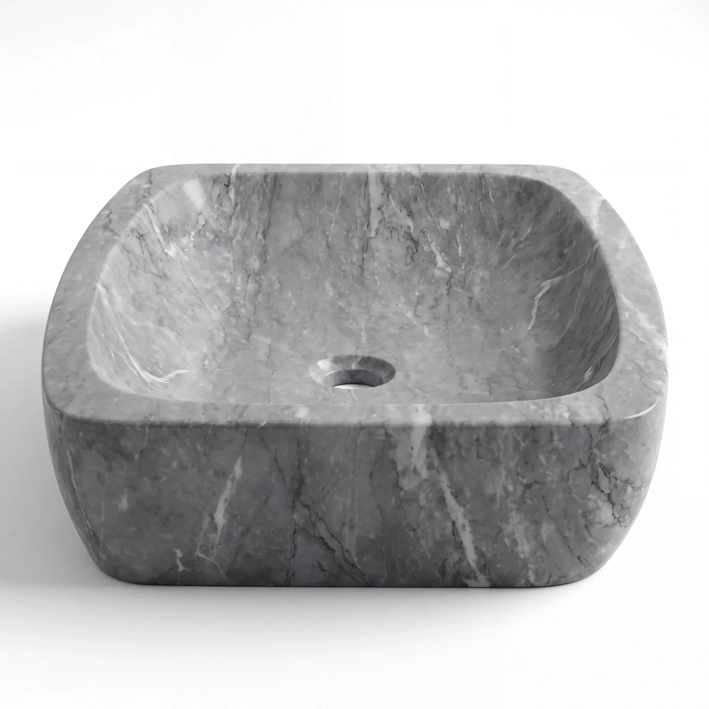 RMD-068 Rectangle Grey Marble Vessel Sink Basin