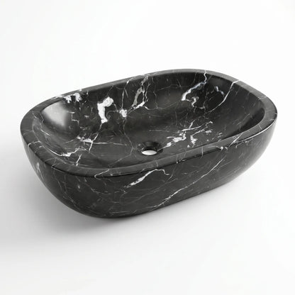 RMD-069 Round Nero Marquina Vessel Sink Basin