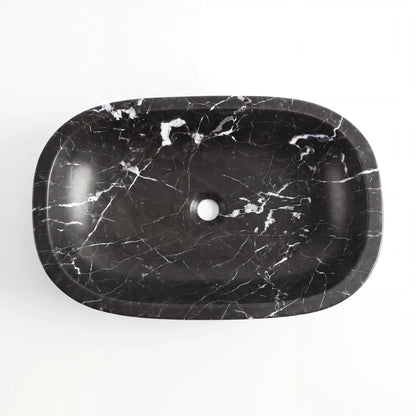RMD-069 Round Nero Marquina Vessel Sink Basin