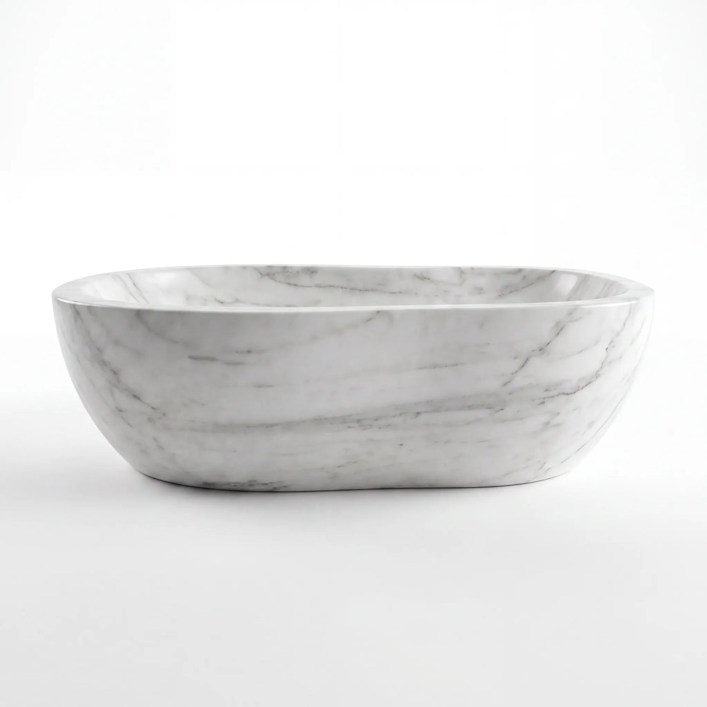RMD-073 Rectangle Carrara White Vessel Sink Basin