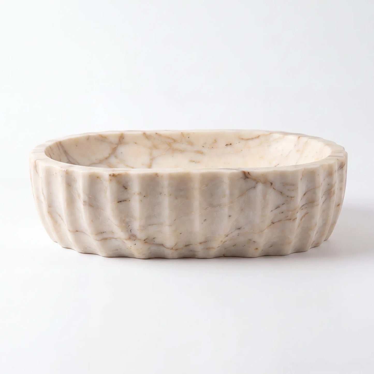 RMD-074 Round Calacatta Gold Vessel Sink Basin