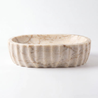 RMD-074 Round Calacatta Gold Vessel Sink Basin