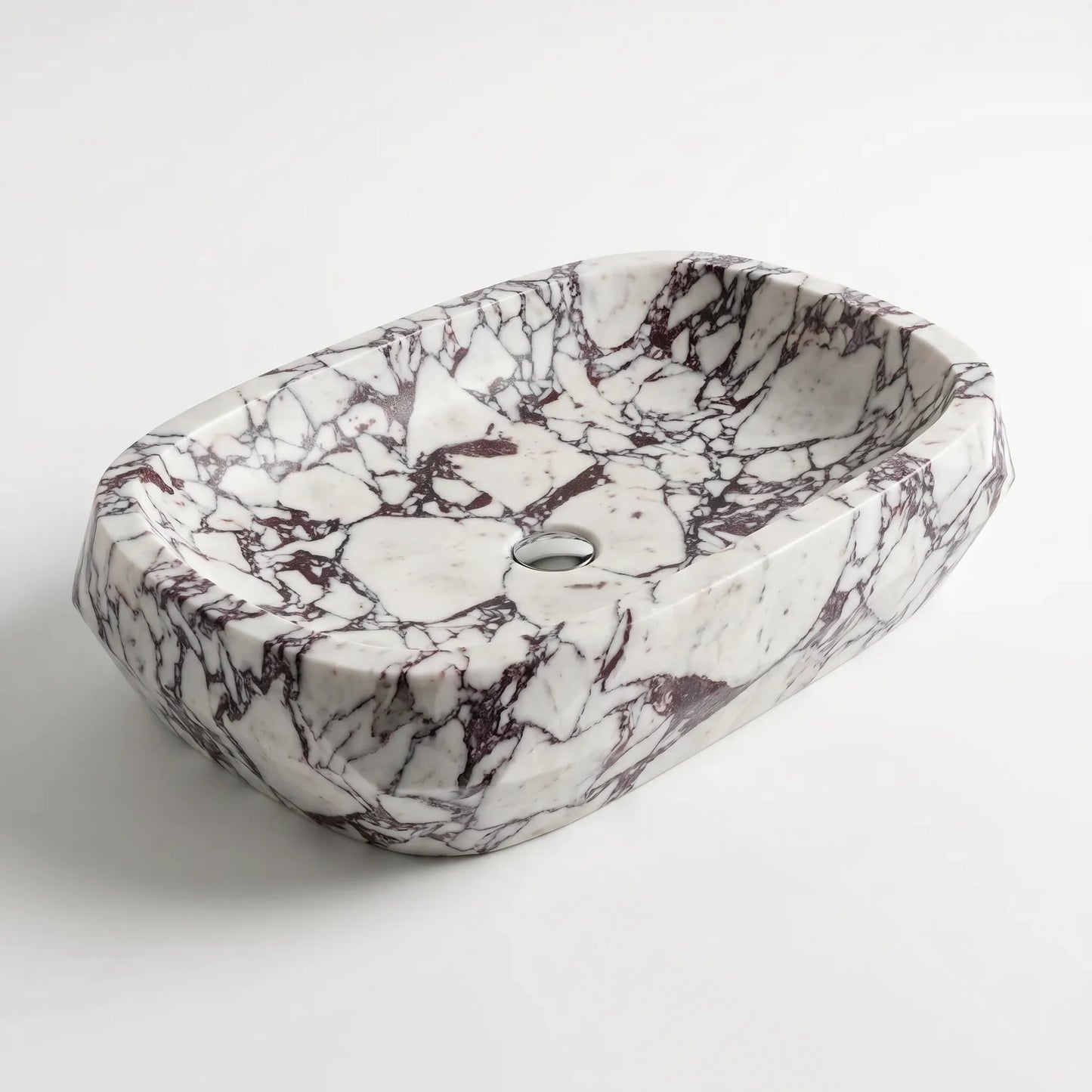 RMD-075  Round  Calacatta viola Vessel Sink Basin