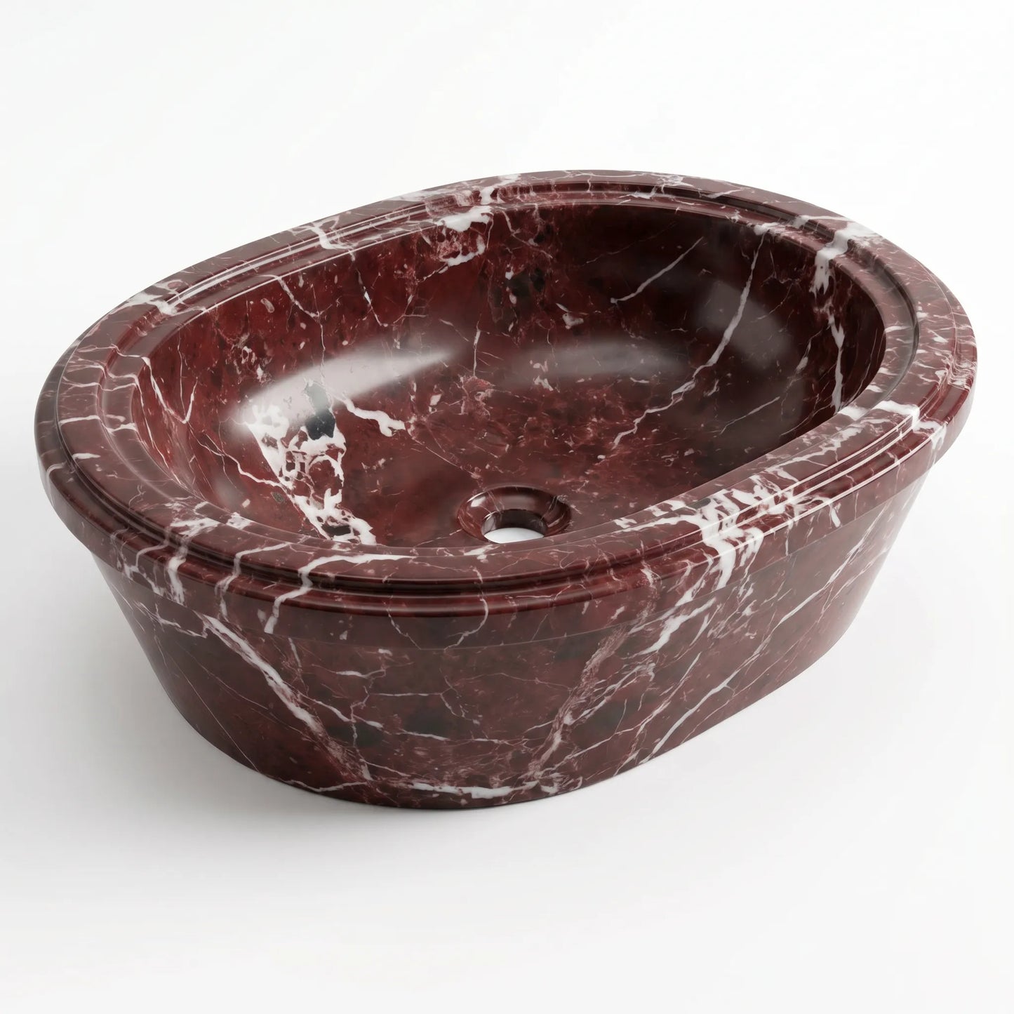 RMD-077 Oval Rosso Levanto Vessel Sink Basin