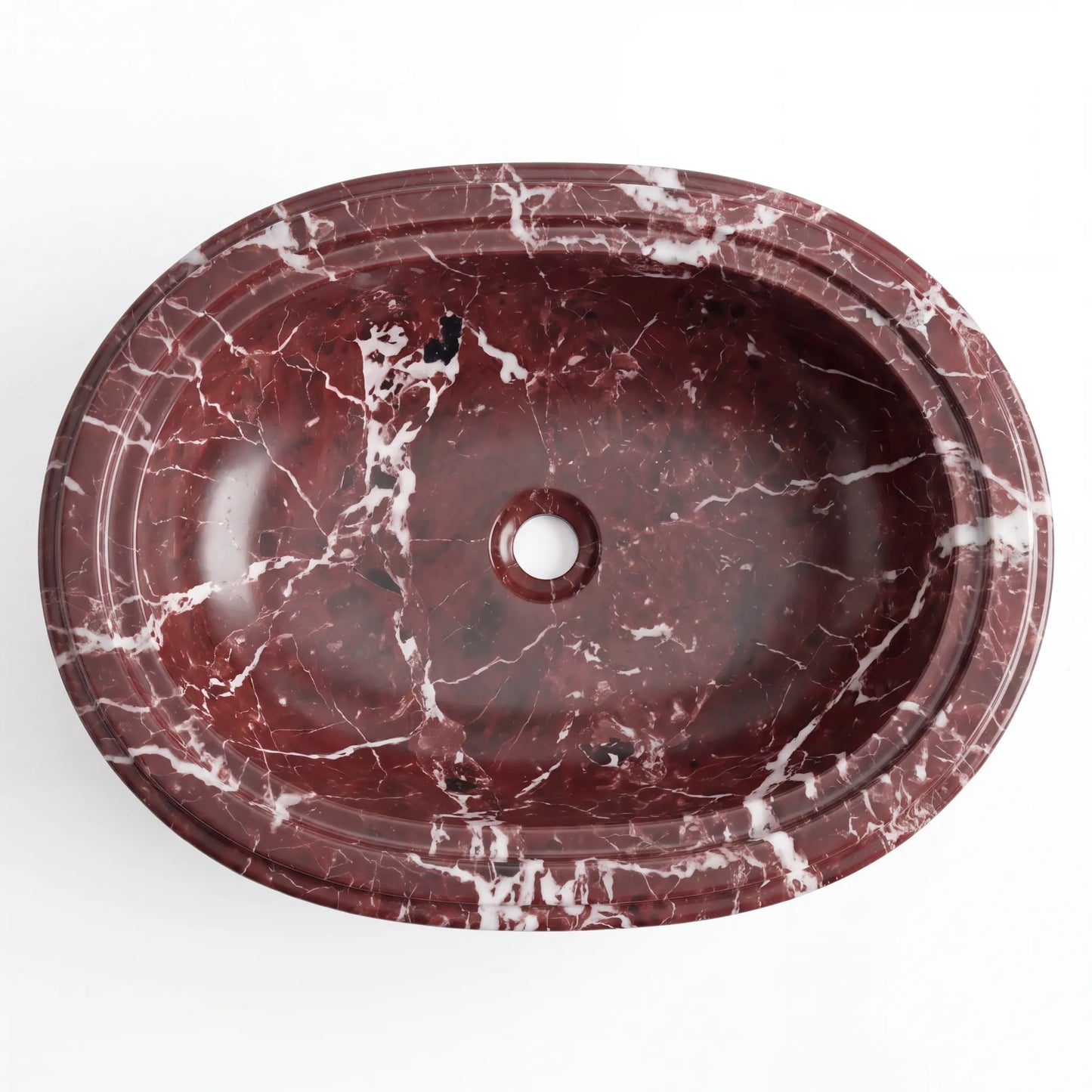 RMD-077 Oval Rosso Levanto Vessel Sink Basin