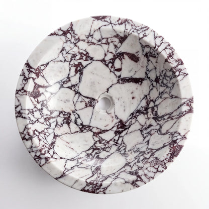 RMD-078  Round Calacatta viola Vessel Sink Basin