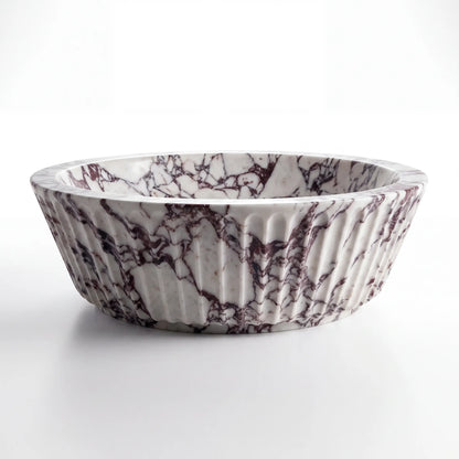 RMD-078  Round Calacatta viola Vessel Sink Basin