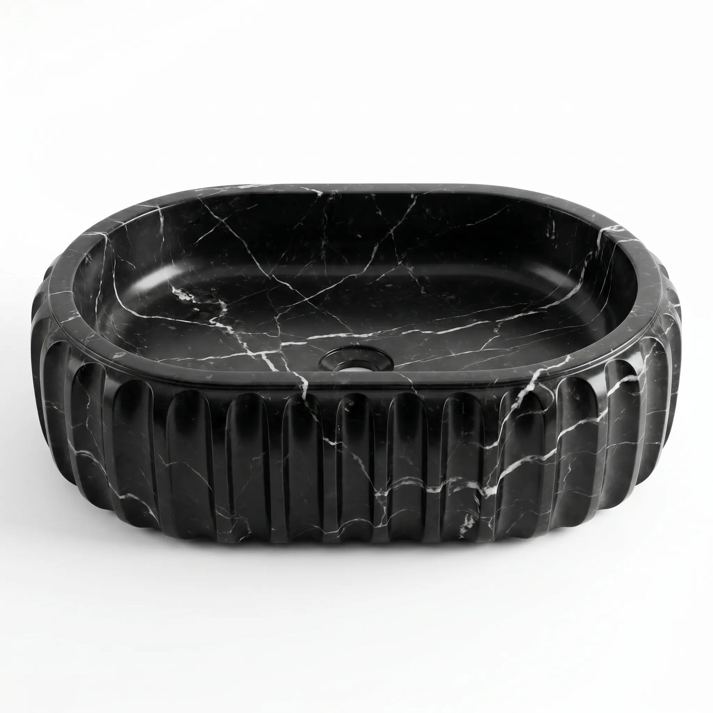 RMD-079 Rectangle Nero Marquina Vessel Sink Basin