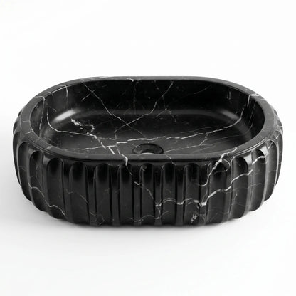 RMD-079 Rectangle Nero Marquina Vessel Sink Basin
