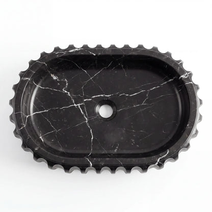 RMD-079 Rectangle Nero Marquina Vessel Sink Basin