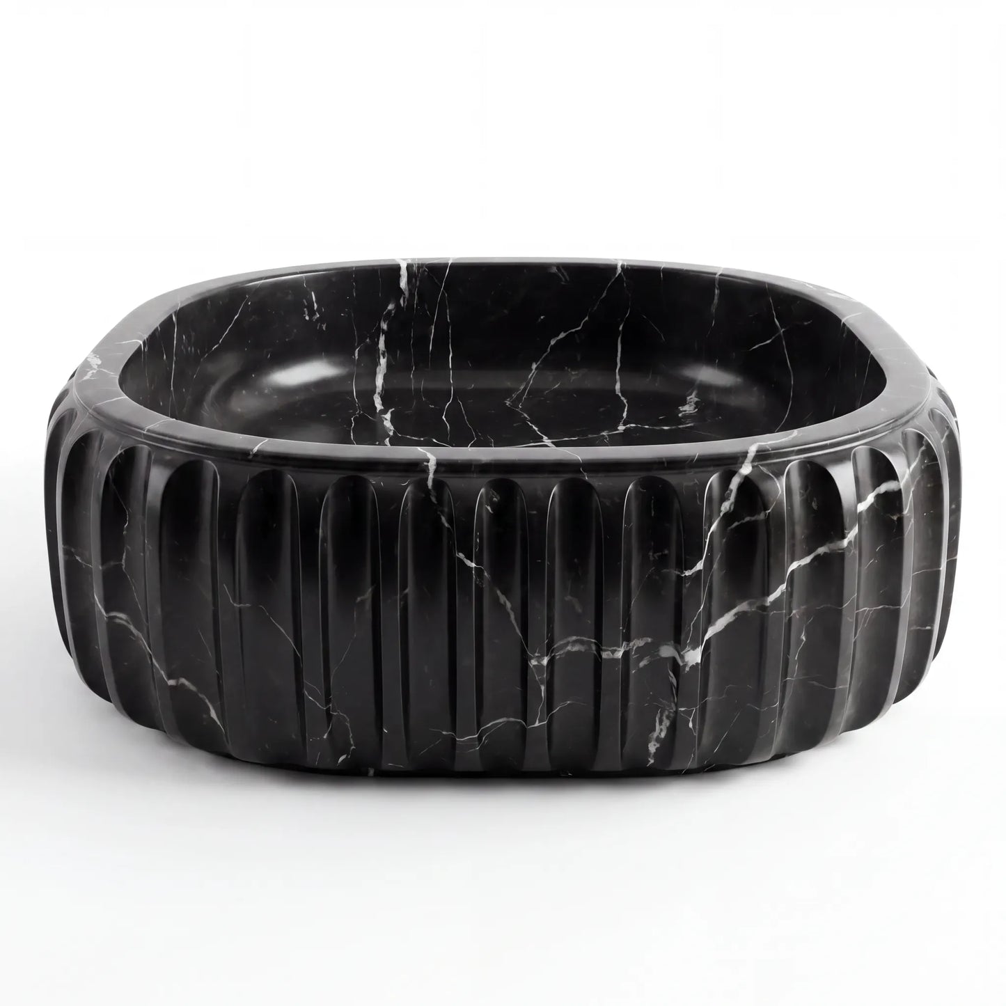 RMD-079 Rectangle Nero Marquina Vessel Sink Basin
