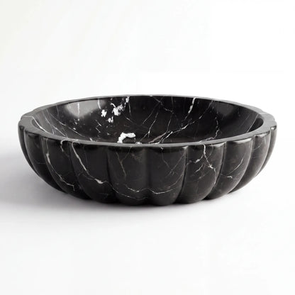 RMD-084 Round Nero Marquina Vessel Sink Basin