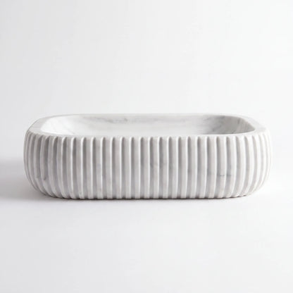 RMD-087 Round Carrara White Vessel Sink Basin