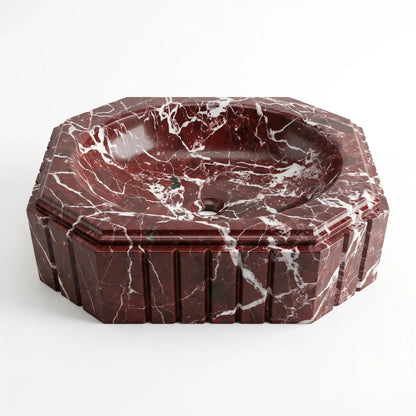 RMD-088 Round Rosso Levanto Vessel Sink Basin
