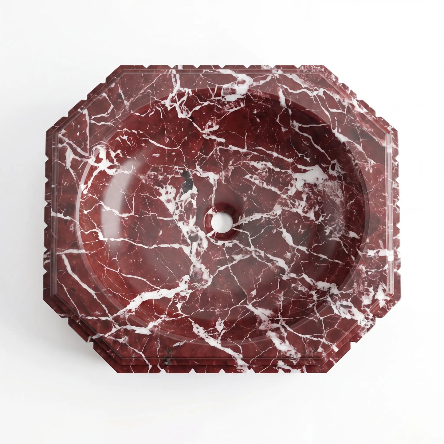 RMD-088 Round Rosso Levanto Vessel Sink Basin