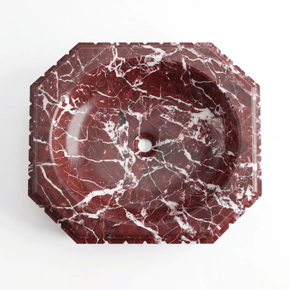 RMD-088 Round Rosso Levanto Vessel Sink Basin