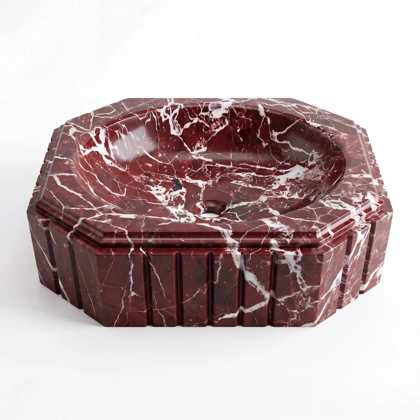 RMD-088 Round Rosso Levanto Vessel Sink Basin
