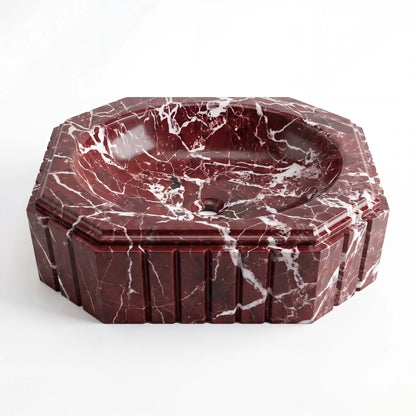RMD-088 Round Rosso Levanto Vessel Sink Basin