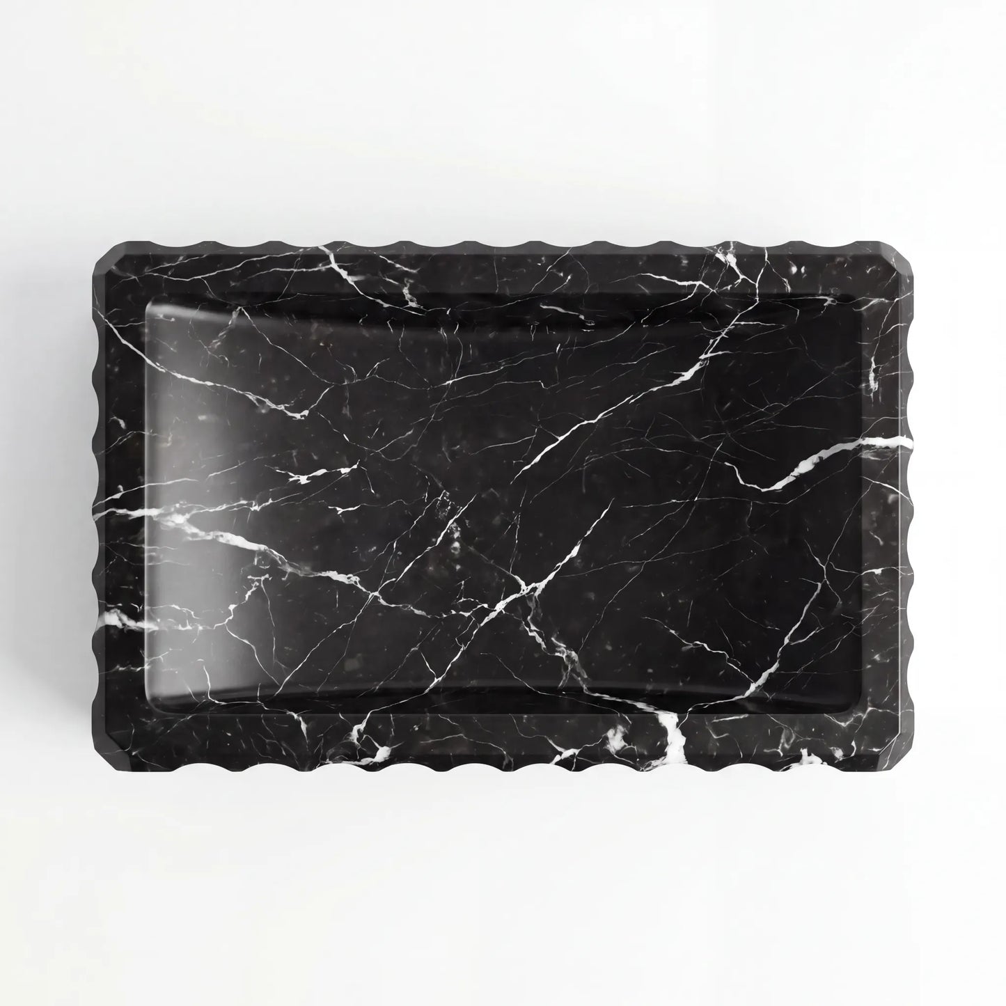 RMD-090 Round Nero Marquina Vessel Sink Basin