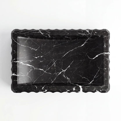 RMD-090 Round Nero Marquina Vessel Sink Basin