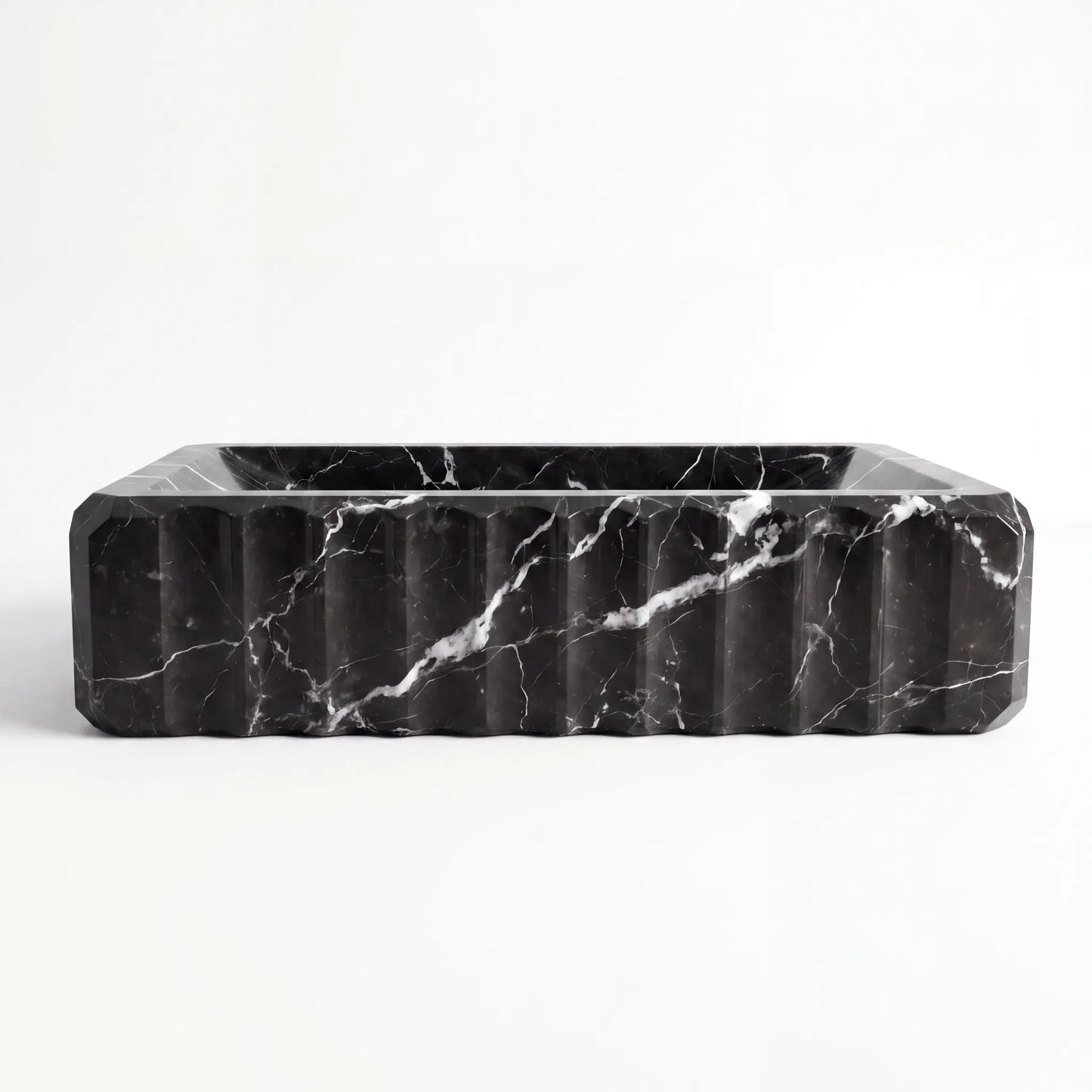 RMD-090 Round Nero Marquina Vessel Sink Basin