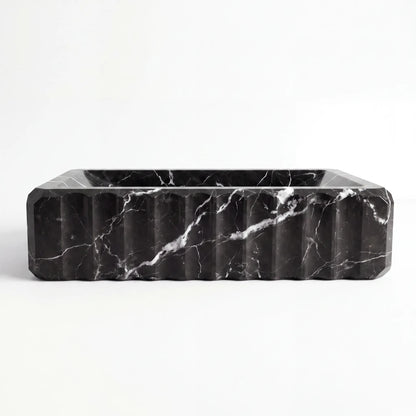 RMD-090 Round Nero Marquina Vessel Sink Basin