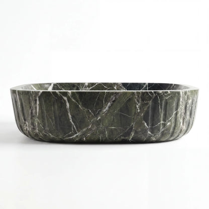 RMD-091 Round Green Marble Vessel Sink Basin