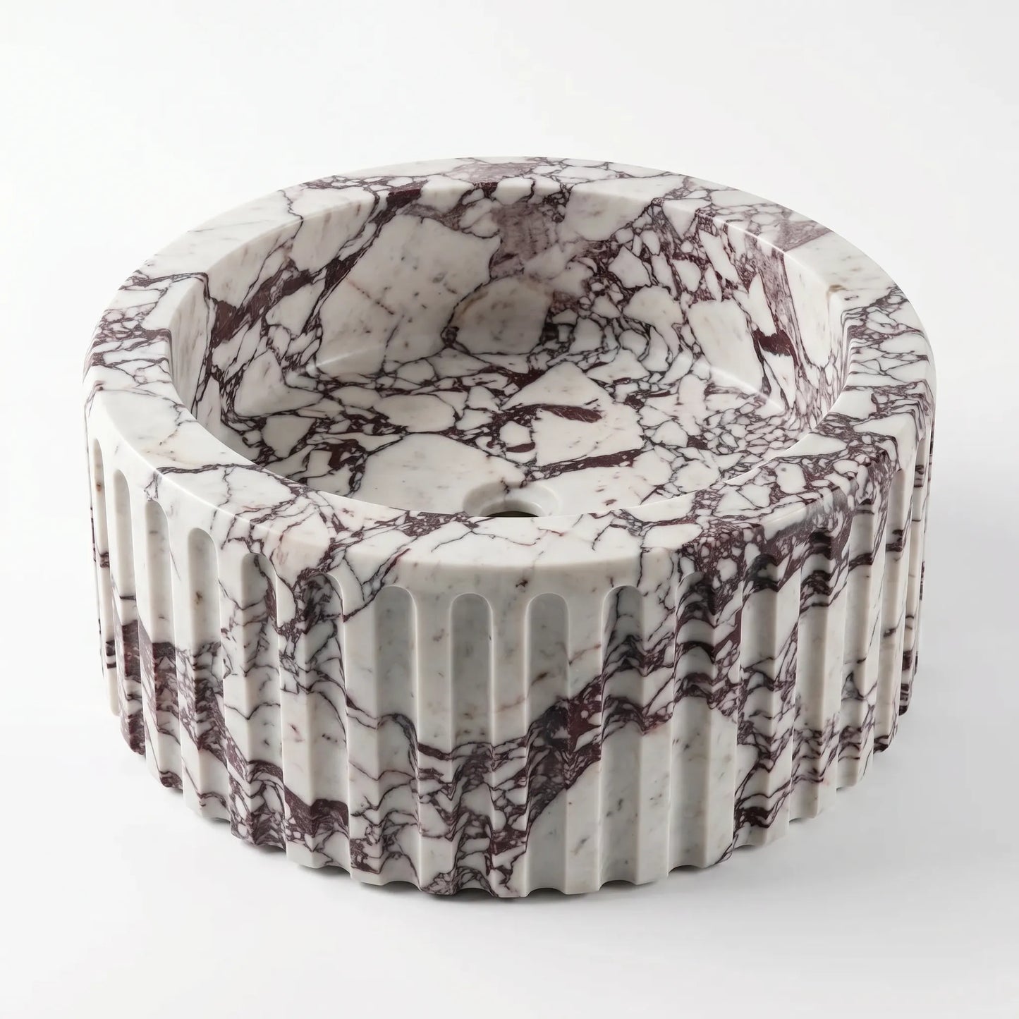 RMD-093  Round Calacatta viola Vessel Sink Basin