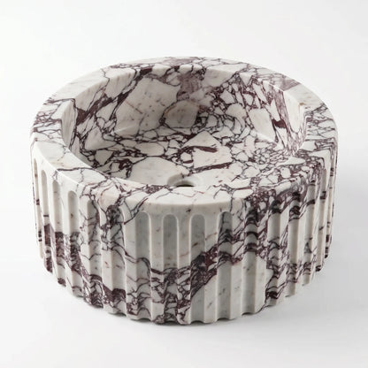 RMD-093  Round Calacatta viola Vessel Sink Basin